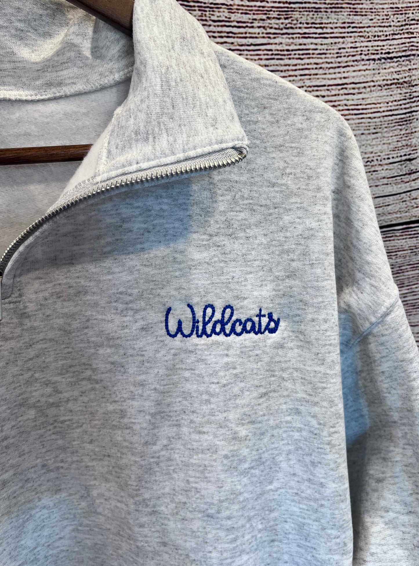 Customized Chainstitch Quarter Zip Sweatshirt For Men and Women Text On Sweater Personalized gift