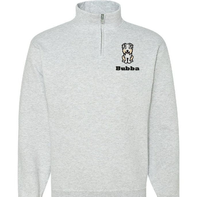 Personalized Dog Quarter Zip Sweatshirt