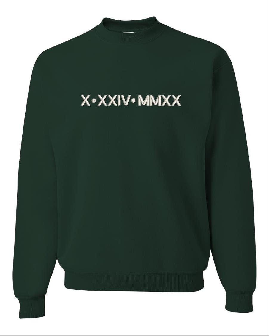 Personalized Roman Numeral Sweatshirt