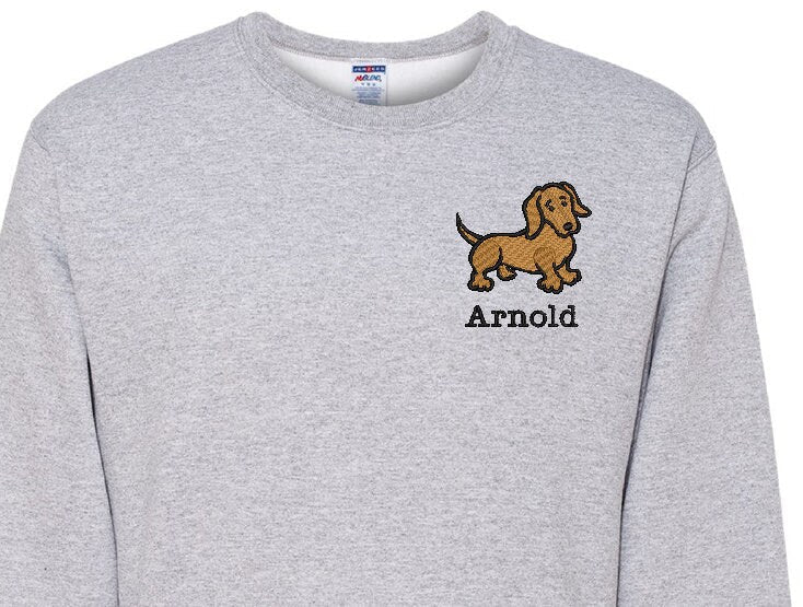 Personalized Dachshund Weiner Dog Sweatshirt