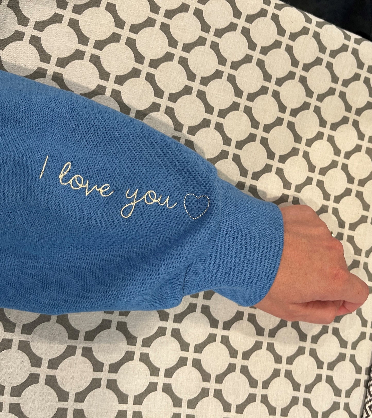 Personalized Cuff Hoodie Sweatshirt