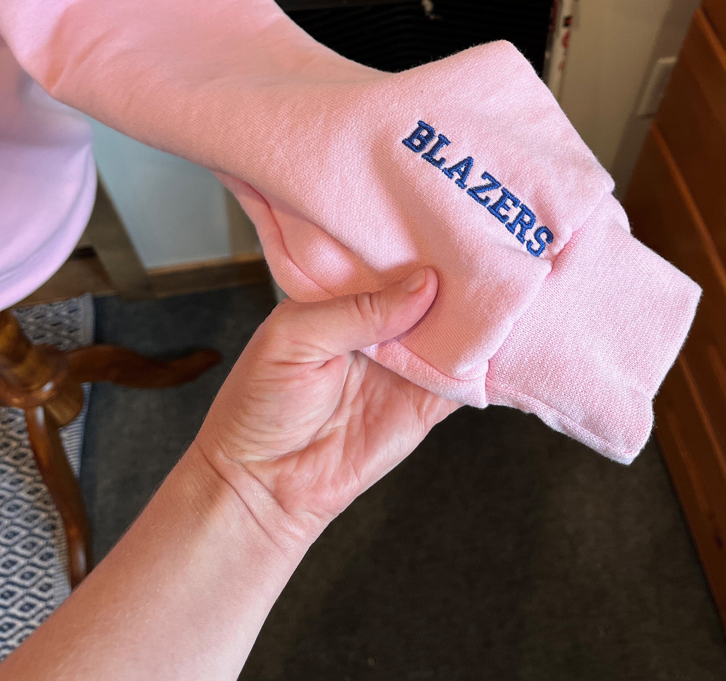 Personalized Cuff Hoodie Sweatshirt