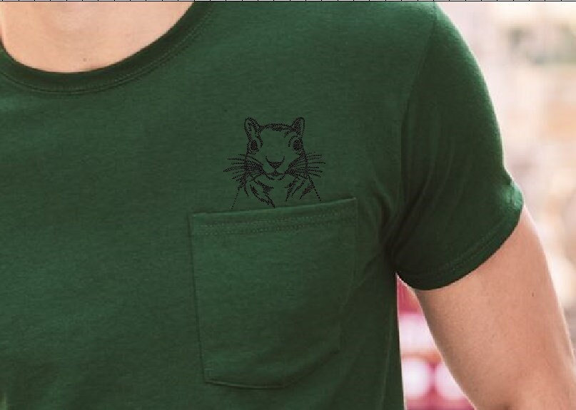 Squirrel Pocket T-shirt Embroidered