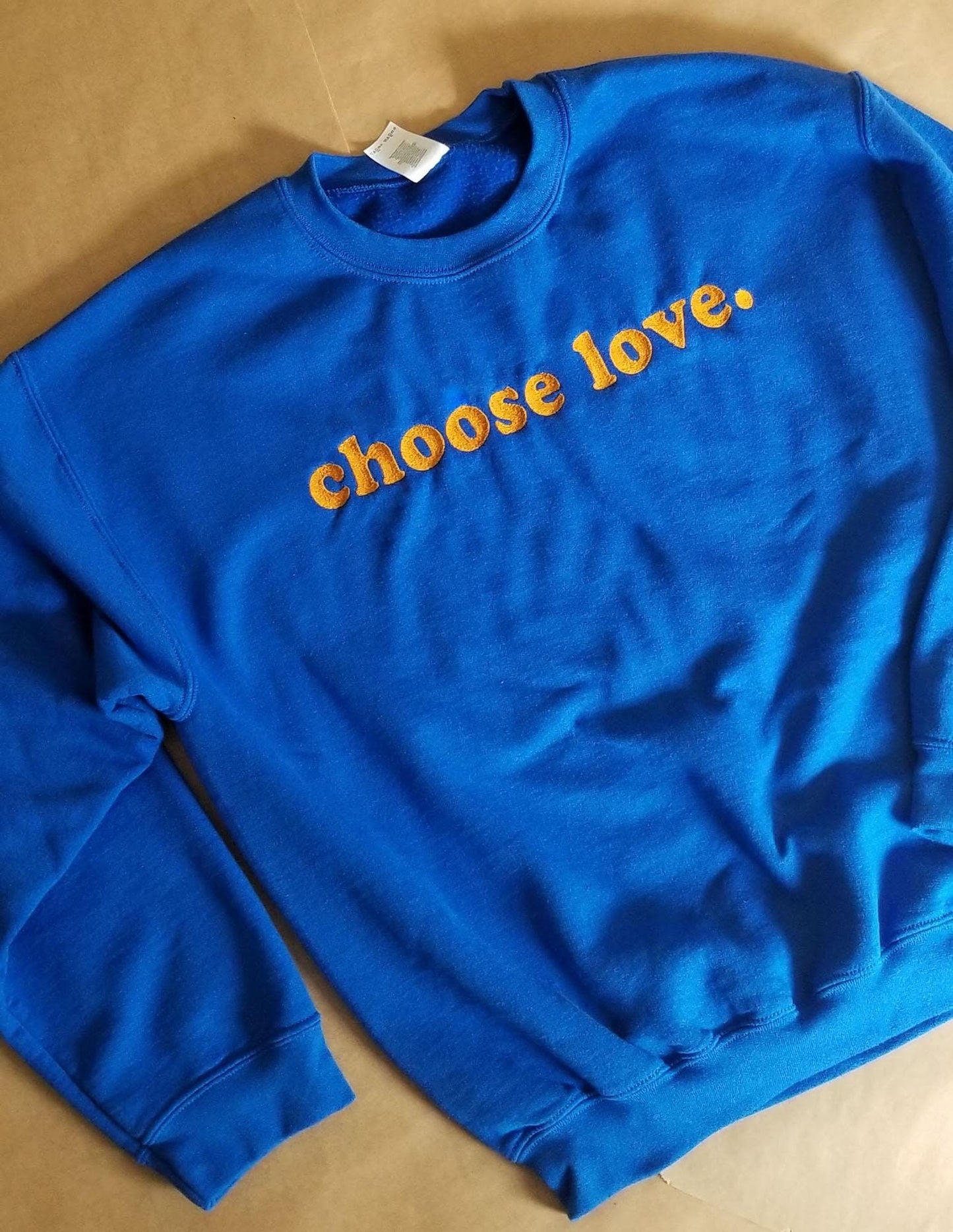 Custom Embroidered Sweatshirt With Cooper Font Text