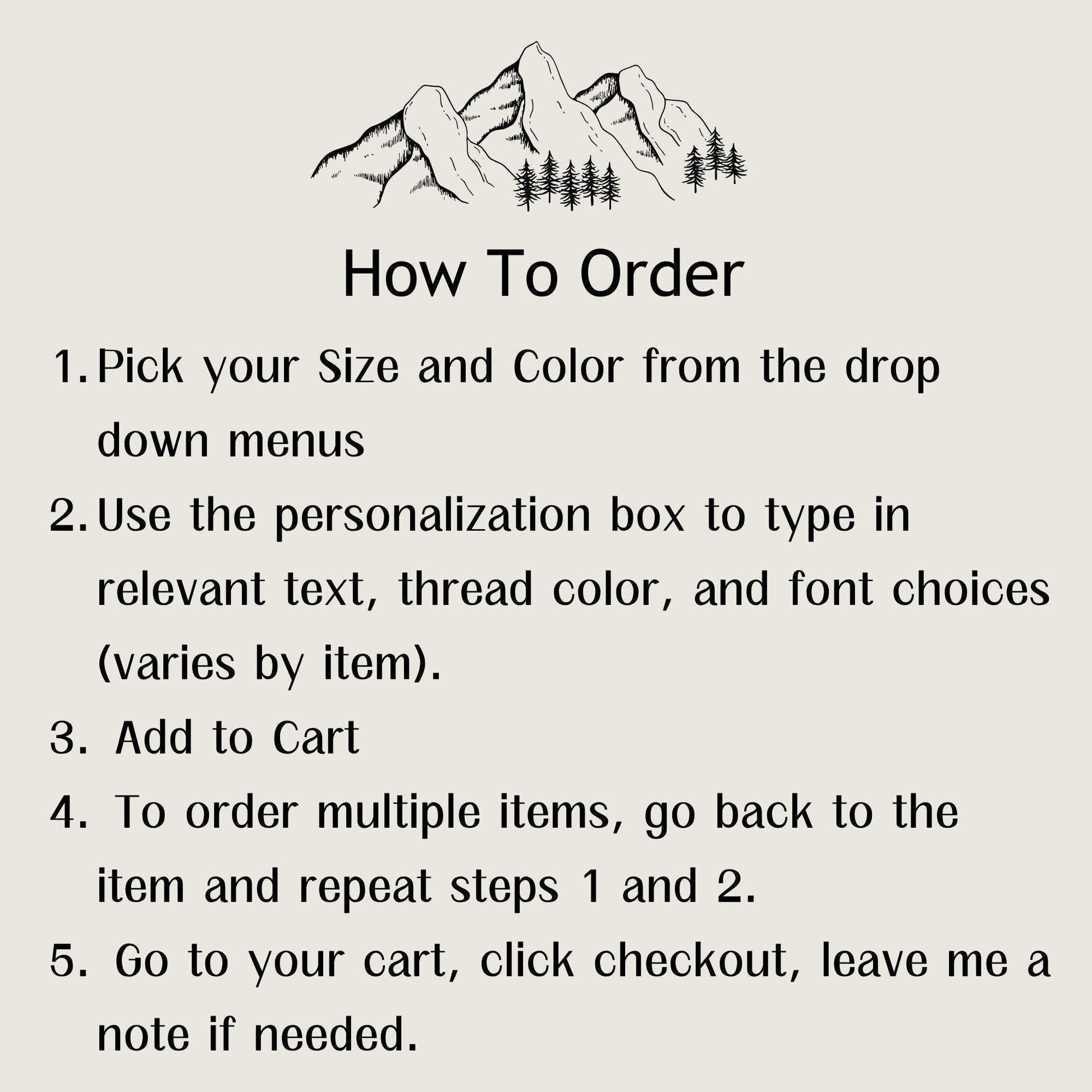 a poster with instructions for how to order
