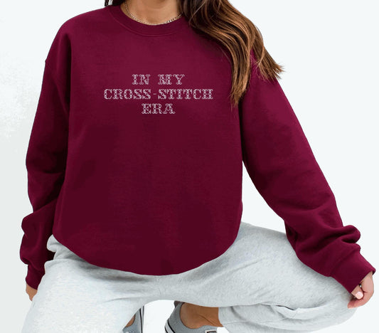 Custom Cross-Stitch Font Embroidered Sweatshirt Creative Gift