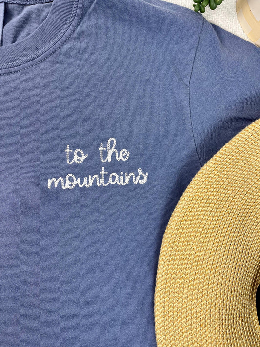 Custom Embroidered Chainstitch T-Shirt On Comfort Colors Brand