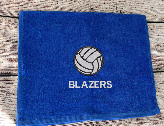 Personalized Volleyball Sports Towel Rally Towel Custom Embroidered