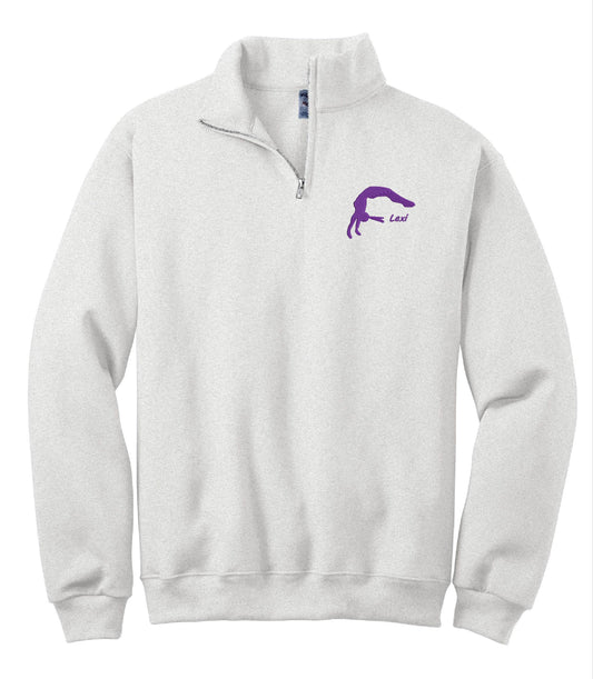 Personalized Gymnastics Quarter Zip Sweatshirt
