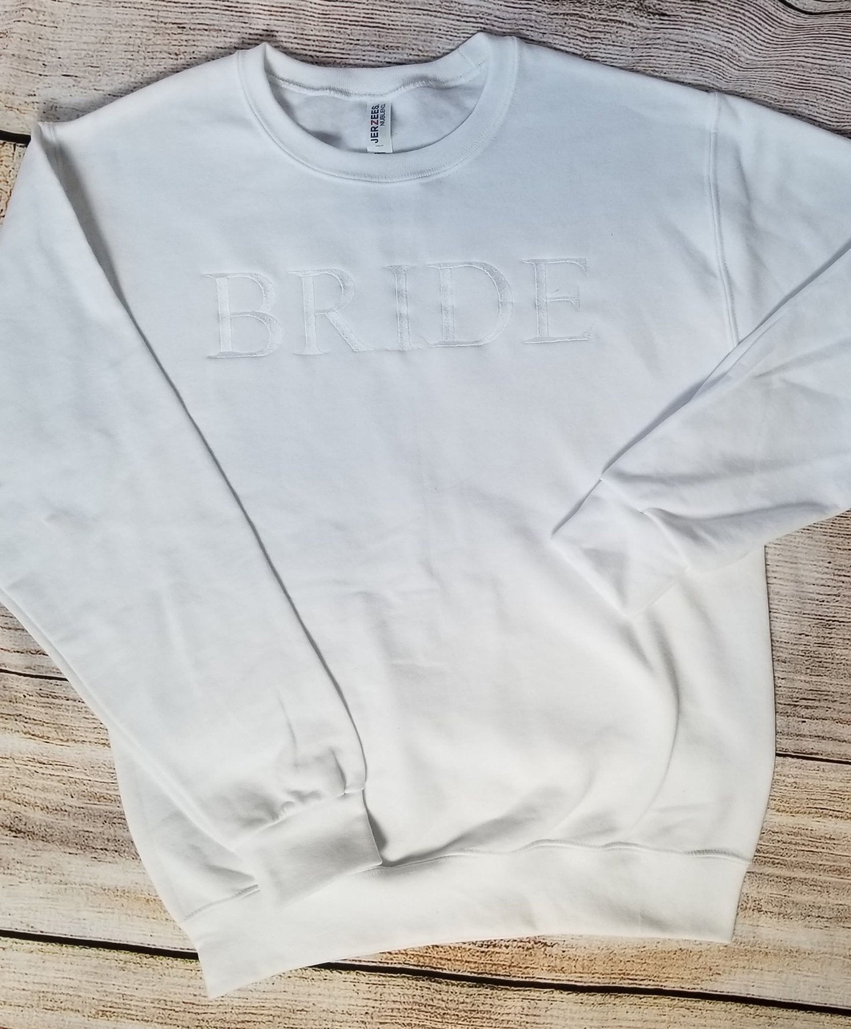 Bride Sweatshirt Wedding Sweatshirt Embroidered Sweatshirt Bride to Be Gift - Blue Ridge Stitches