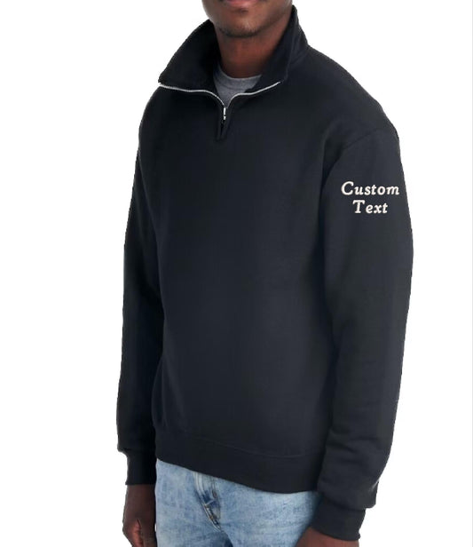 Personalized Upper Arm Quarter Zip Sweatshirt