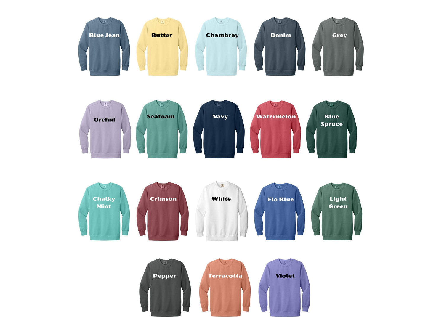 Personalized Collegiate Text Outline Sweatshirt Embroidered Birth year 40th 50th Birthday Gift