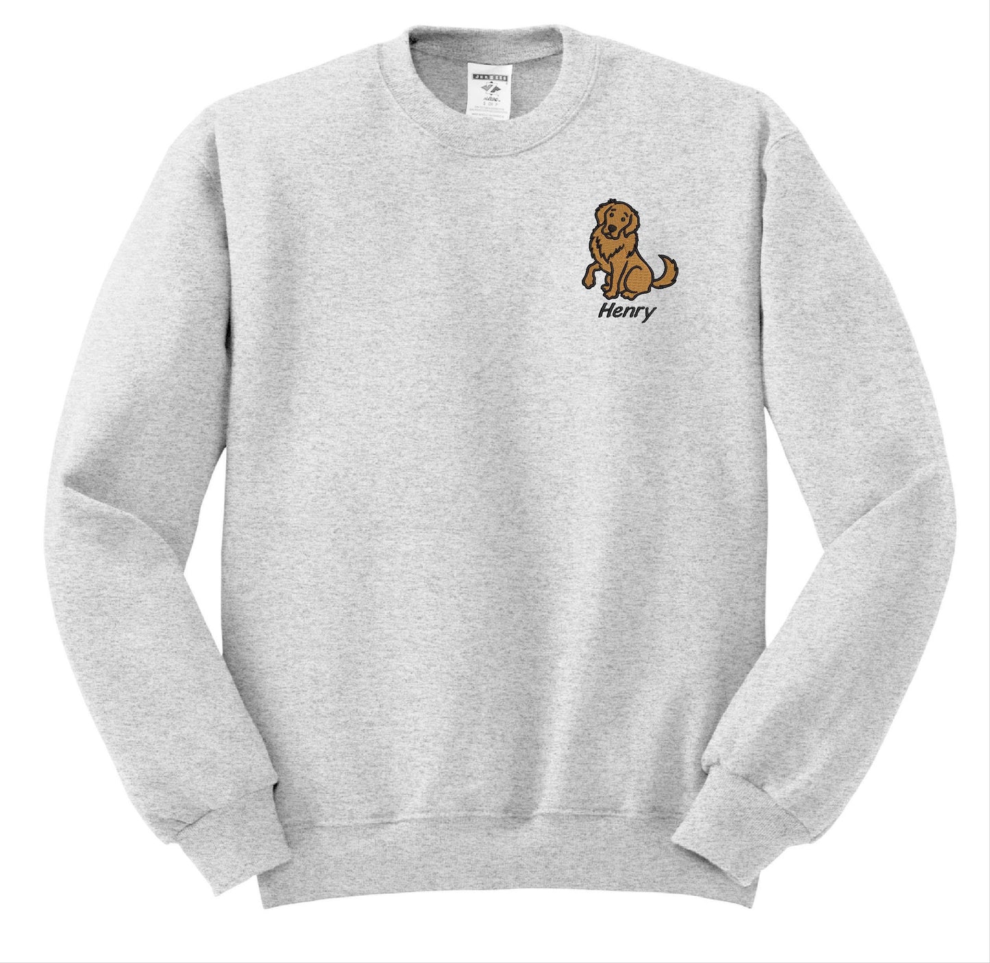 Golden Retriever Sweatshirt Personalized Custom Embroidered With Name Pet Sweatshirt