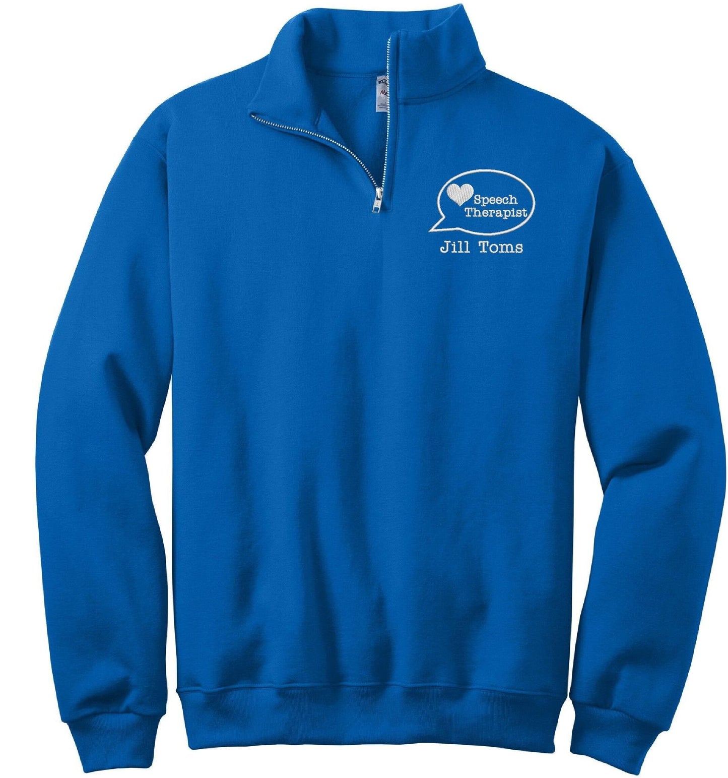 Personalized Speech Therapist Quarter Zip Sweatshirt