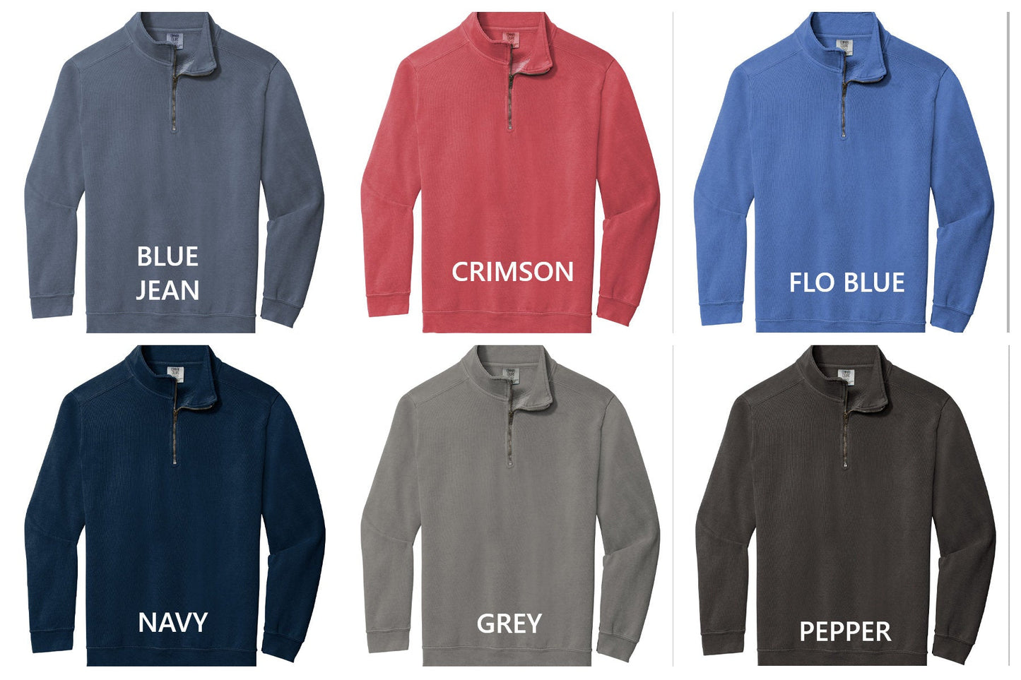 Personalized Golf Comfort Colors Quarter Zip Sweatshirt