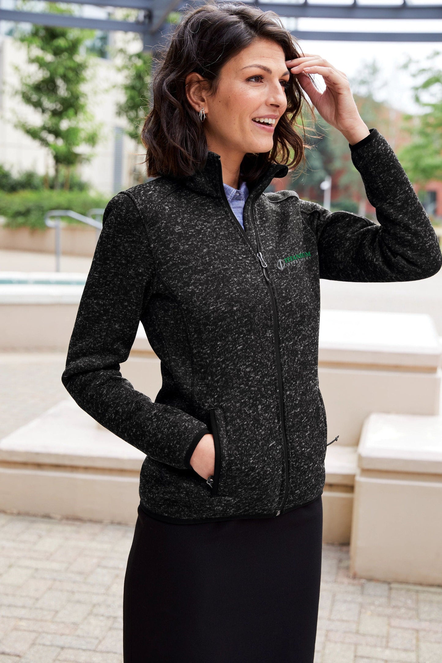 Personalized Ladies Tennis Full Zip Sweater