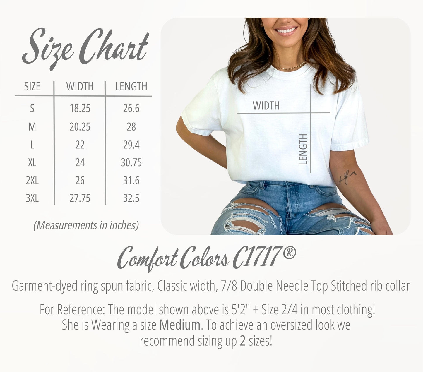 Embroidered Logo Text T-Shirt On Comfort Colors Brand For Men and Women Center Front