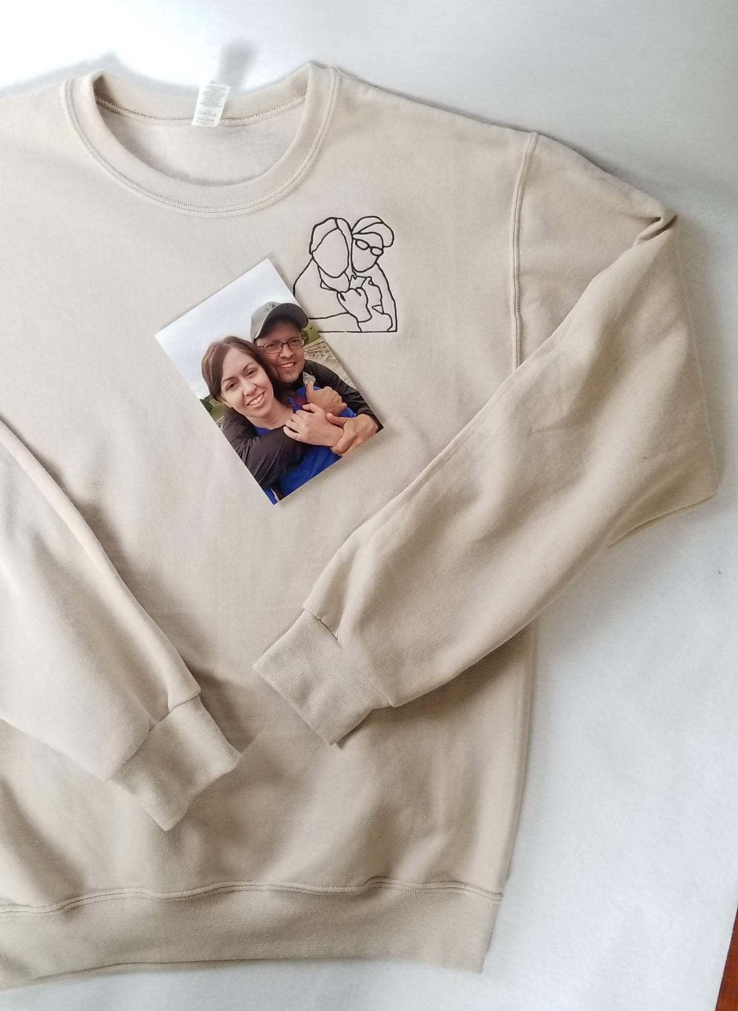 Customized Portrait Photo Outline Sweatshirt