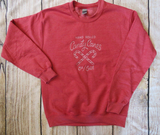 Candy Cane Winter Crew Neck Sweatshirt 