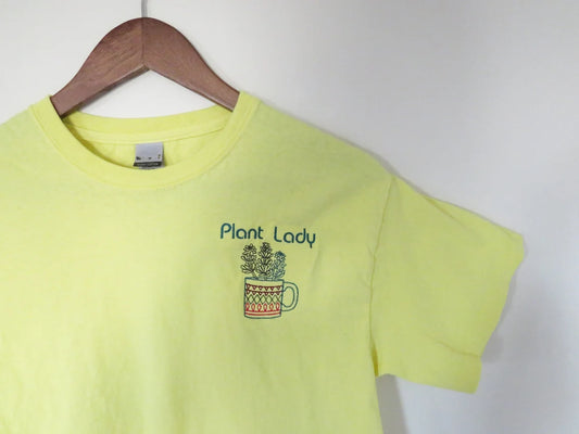 Plant Lady Succulent T-shirt Embroidered