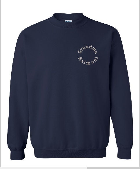 Personalized Sweatshirt Embroidered Fleece Sweatshirt Circle Name Word Phrase on a Sweatshirt